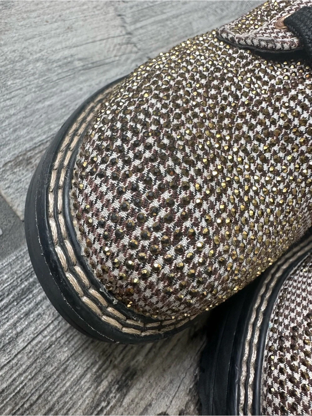 Kurt Geiger Mini Burlington Boot metallic gold combat boots Size 13